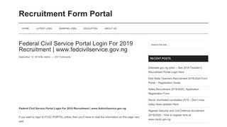 
                            9. Federal Civil Service Portal Login For 2019 Recruitment ...