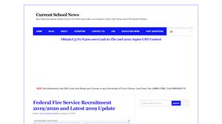 
                            7. Federal Fire Service Recruitment 2019/2020 and Latest 2019 Update ...