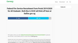 
                            9. Federal Fire Service Recruitment Form Portal 2019/2020 for All ...