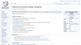 
                            6. Federal Government College, Odogbolu - Wikipedia