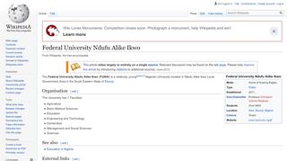 
                            3. Federal University Ndufu Alike Ikwo - Wikipedia