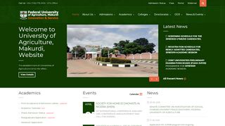 
                            1. Federal University of Agriculture, Makurdi: Home