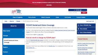                               2. FEDVIP Dental and Vision Coverage | TRICARE