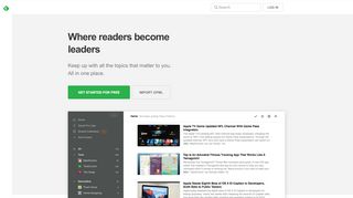 
                            8. Feedly. Read more, know more.
