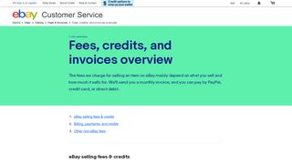 
                            9. Fees, credits, and invoices overview | eBay