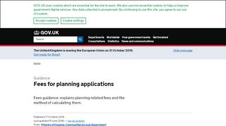 
                            8. Fees for planning applications - GOV.UK