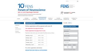 
                            8. FENS Forum 2016 - Registration