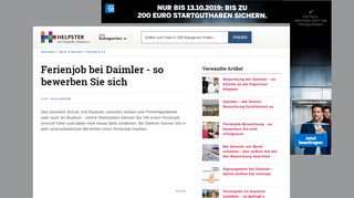 
                            6. Ferienjob bei Daimler - so bewerben Sie sich - helpster.de