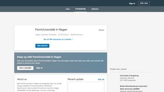 
                            11. FernUniversität in Hagen | LinkedIn