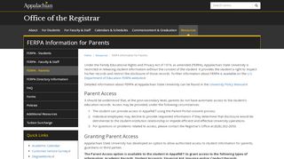 
                            9. FERPA Information for Parents | Office of the Registrar