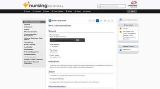 
                            7. ferric carboxymaltose | Davis's Drug Guide - Nursing Central