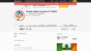 
                            7. Festa della scuola ic7 2019 | Speech Lab: la radio dell'IC7