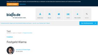 
                            8. Festgeld Klarna - Biallo.de