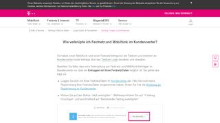 
                            4. Festnetz und Mobilfunk verknüpfen | Telekom Hilfe