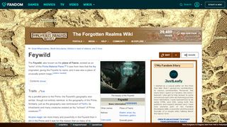 
                            1. Feywild | Forgotten Realms Wiki | FANDOM powered by Wikia