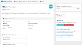 
                            5. FI01 | Anlegen Bank | SAP Transaktion - ERPyourself