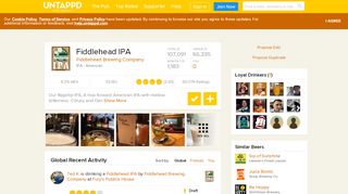 
                            8. Fiddlehead IPA - Fiddlehead Brewing Company - Untappd