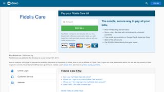 
                            9. Fidelis Care | Pay Your Bill Online | doxo.com