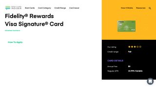 
                            10. Fidelity® Rewards Visa Signature® Card - Credit Card Insider