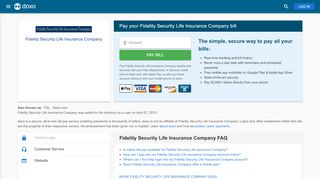 
                            7. Fidelity Security Life Insurance Company | Pay Your Bill Online | doxo ...