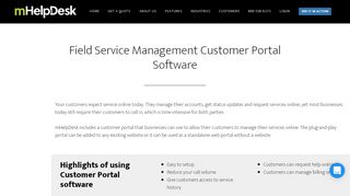 
                            9. Field Service Management Customer Portal Software - mHelpDesk