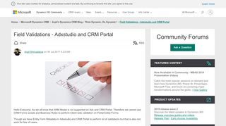 
                            4. Field Validations - Adxstudio and CRM Portal - Microsoft ...