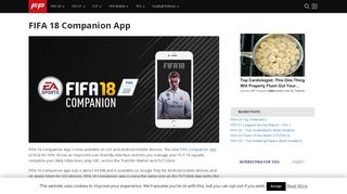 
                            4. FIFA 18 Companion App – FIFPlay