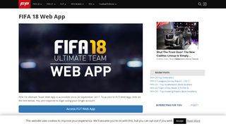 
                            9. FIFA 18 Web App – FIFPlay