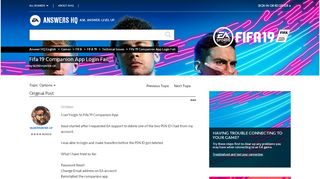 
                            5. Fifa 19 Companion App Login Fail - answers.ea.com