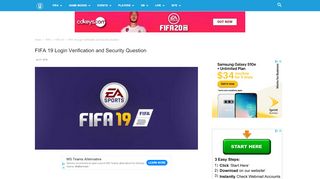 
                            2. FIFA 19 Login Verification, Security Question and Banned Accounts