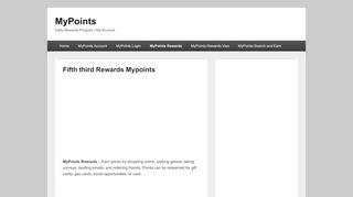 
                            5. Fifth third Rewards Mypoints – MyPoints