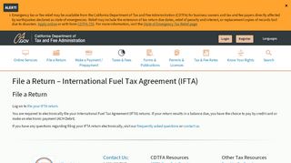 
                            4. File a Return – International Fuel Tax Agreement (IFTA) - CDTFA