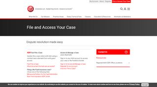 
                            2. File and Access Your Case - American Arbitration Association