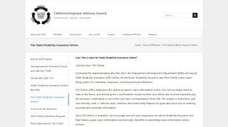
                            6. File State Disability Insurance Online – CEAC