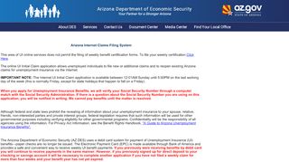 
                            5. File Your Claim - Arizona Department of Economic Security