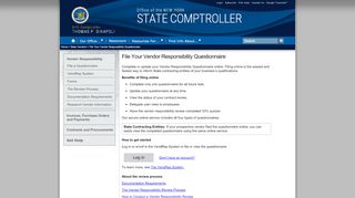 
                            5. File Your Vendor ... - Office of the New York State Comptroller