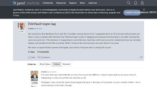 
                            3. FileVault login lag | Discussion | Jamf Nation