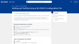 
                            6. FileZilla with 1&1 IONOS-Configuration file setup - 1&1 ...