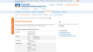 
                            3. Filiale Kaisersesch - Vereinigte Volksbank …