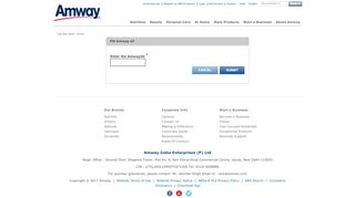 
                            9. Fill Amway ID | Amway India