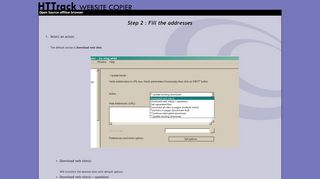 
                            4. Fill the addresses - HTTrack Website Copier - Offline Browser