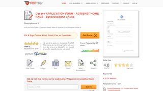 
                            4. Fillable Online agrisnetodisha ori nic APPLICATION FORM ...