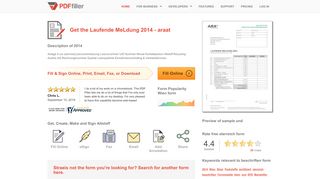 
                            9. Fillable Online ara Laufende MeLdung 2014 - araat Fax Email Print ...