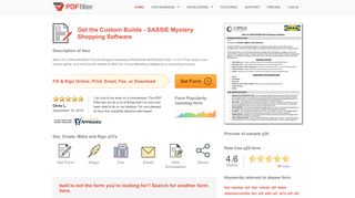 
                            7. Fillable Online Custom Builds - SASSIE Mystery Shopping Software ...