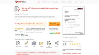 
                            2. Fillable Online ekom21 ADT- Portal Antrag ... - PDFfiller