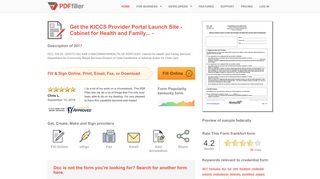 
                            7. Fillable Online KICCS Provider Portal Launch Site - Cabinet for Health ...