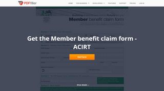 
                            4. Fillable Online Member benefit claim form - ACIRT Fax Email ...