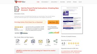 
                            7. Fillable Online Parent Portal Instructions -Creating New Account ...