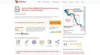 
                            6. Fillable Online portal-tideelbe WSA HAMBURG Beweissicherung zur ...