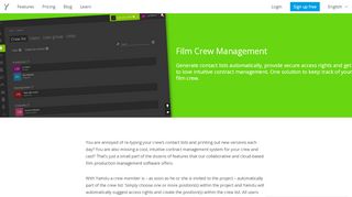 
                            3. Film Crew Management Software - Yamdu